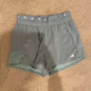 Adidas Womens Green Aeroready Athletic Shorts